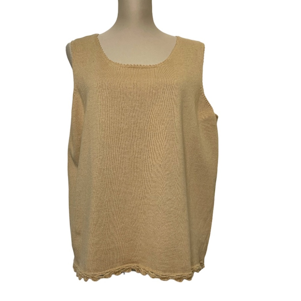 Josephine Chaus Woman Sz 1 Tan Knit Tank Top